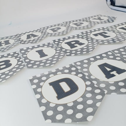 Happy Birthday banner - Polka Dots - EKPS0021