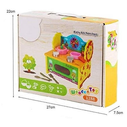 Extrokids Wooden Pretend PlaySet Kitchen Set Educational Toys for Kids - EKR0004
