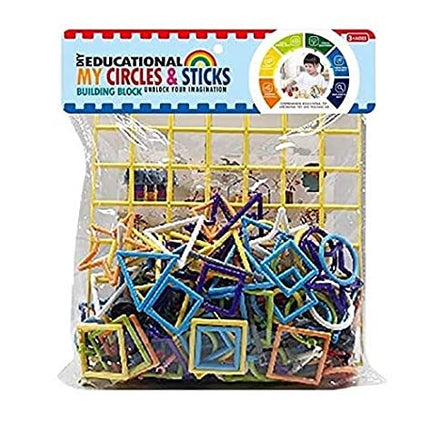 Extrokids Constructional Plastic Build StickBlock Games Smart Colorful Sticks with Different Shape Puzzle Connector - EKR0047