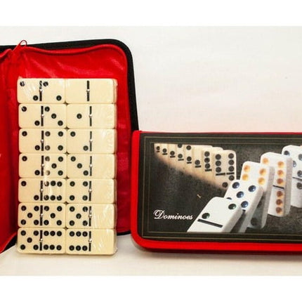 Extrokids Fun Double Six Dot Dominoes Set of 28 for 2 - 4 Players with Carry Pouch Bag - EKR0054
