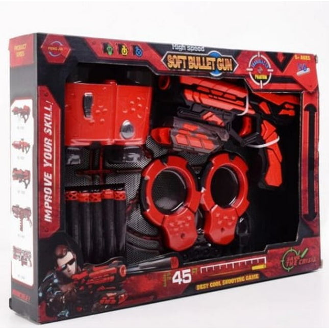 Extrokids Kids Protective Army Mission Launcher Gun Set With Handcuffs And Binoculars - EKR0058