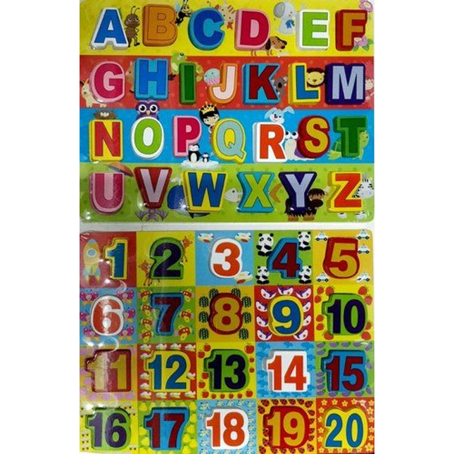 Extrokids Montessori Learning Wooden Alphabets and Numbers with the Base Board - EKR0089