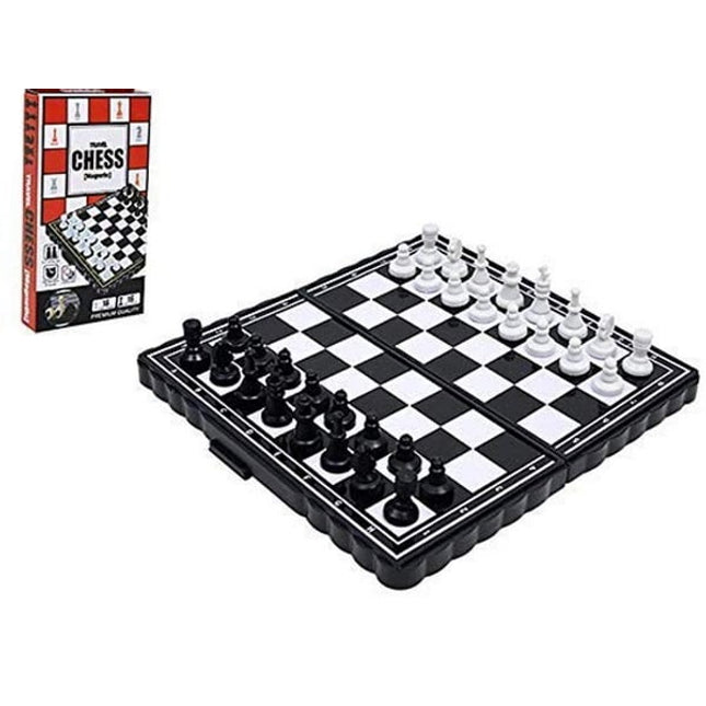Extrokids Pocket Size Magnetic Travel Chess , Mini Fordable Board Game Folding Camping - EKR0141