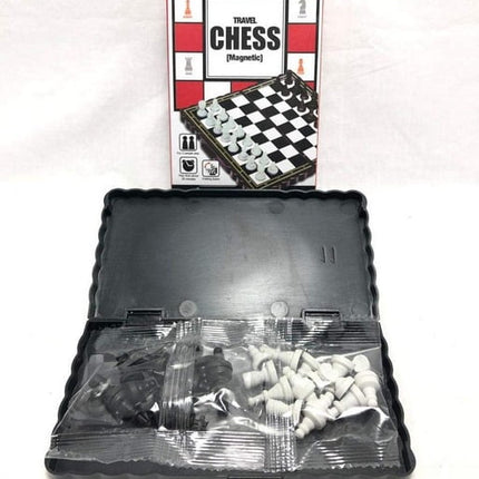 Extrokids Pocket Size Magnetic Travel Chess , Mini Fordable Board Game Folding Camping - EKR0141