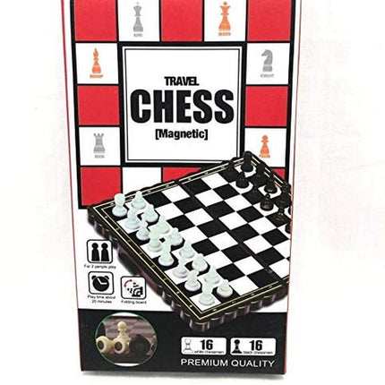 Extrokids Pocket Size Magnetic Travel Chess , Mini Fordable Board Game Folding Camping - EKR0141