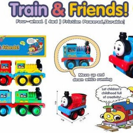 Extrokids Montessori Unbreakable Train Engine Toy for Kids Toy Vehicle for Baby Friction Power Toy for Girls Boys - EKR0164