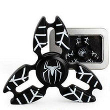 Load image into Gallery viewer, Extrokids Spider man Black Metal Fidget Hand Spinner with 5 to 6 Minutes Spin Time - EKR0166G
