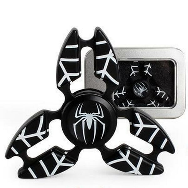 Extrokids Spider man Black Metal Fidget Hand Spinner with 5 to 6 Minutes Spin Time - EKR0166G