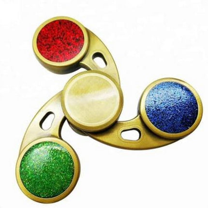 Extrokids Enamel Glitter Fidget Spinner Metal Toys (Multicolor) - EKR0166N