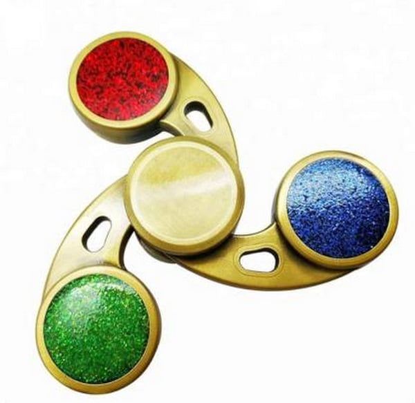 Extrokids Enamel Glitter Fidget Spinner Metal Toys (Multicolor) - EKR0166N