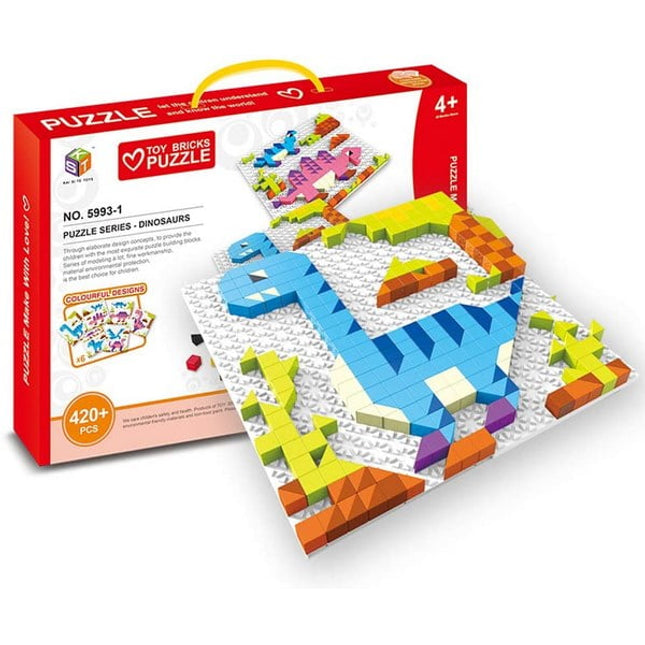Extrokids Building Blocks for Toddlers Educational Puzzle Toy for Kids 6 in 1 Bricks Puzzle Toy Dinosaurs Models Bricks - EKR0173