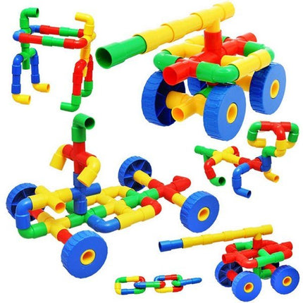 Extrokids Multicolor Educational DIY Creative Pipe & Joint Building Blocks Toy for Kids- EKR0184