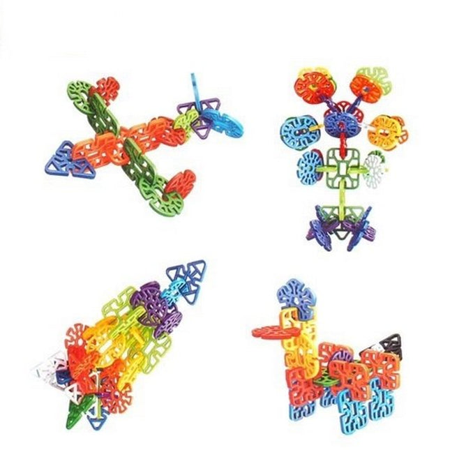Extrokids Building Blocks for Kids Education Snowflakes Blocks Learning Puzzle Toys for Kids - EKR0205