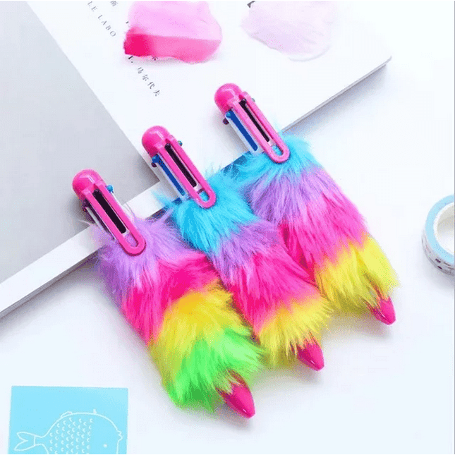 RAINBOW FUR PEN FOR PARTY FAVOUR GIFT - EKRG0006