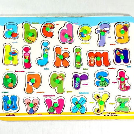 Extrokids Small Alphebat Puzzle Board With Knob - EKSD0042