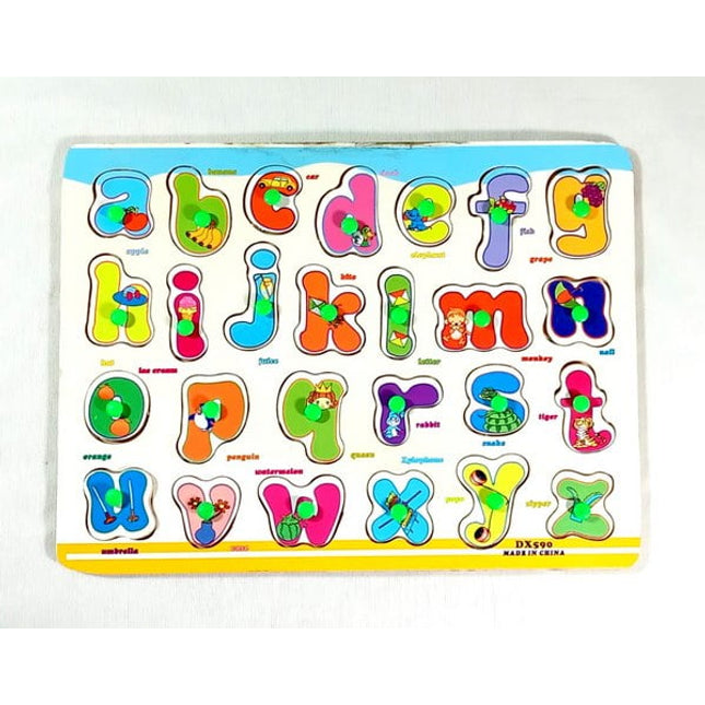 Extrokids Small Alphebat Puzzle Board With Knob - EKSD0042