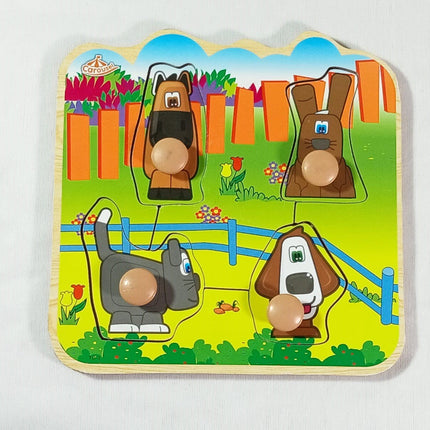 Extrokids Easy Grab Wooden Puzzle Board - EKSD0044