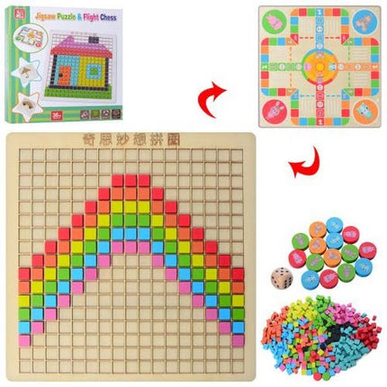 Extrokids Jigsaw Puzzle & Flight Chess - EKT1693