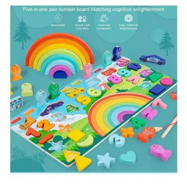 Extrokids 5-in-1 Rainbow Shape Logarithmic Board - EKT1849