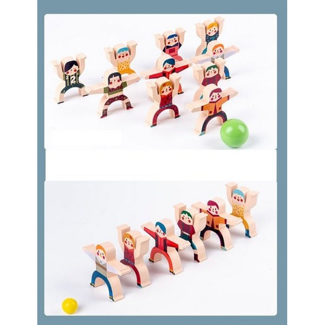 Extrokids Wooden Hercules Balance Building Blocks DIY Stacking Jade Toys for Children - EKT1861