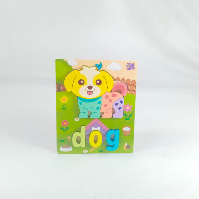 Extrokids 3d Wooden Puzzle Board - Dog - EKT1864