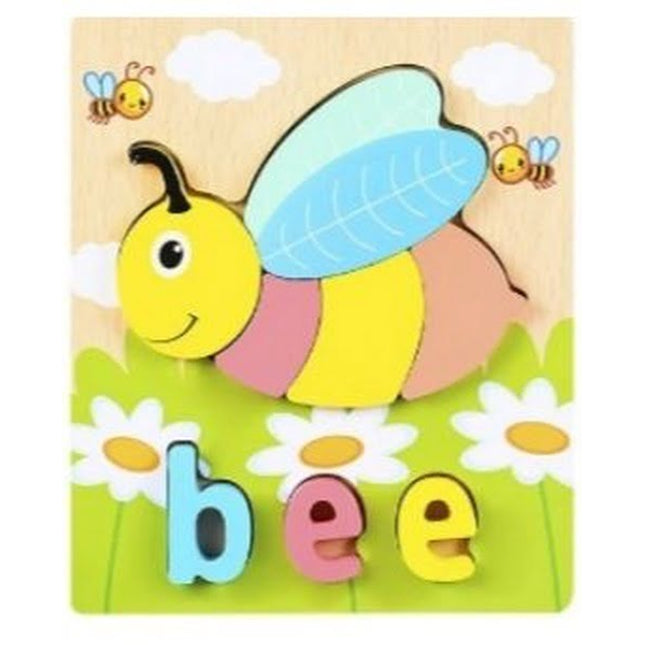 Extrokids 3d Wooden Puzzle Board - Bee - EKT1866