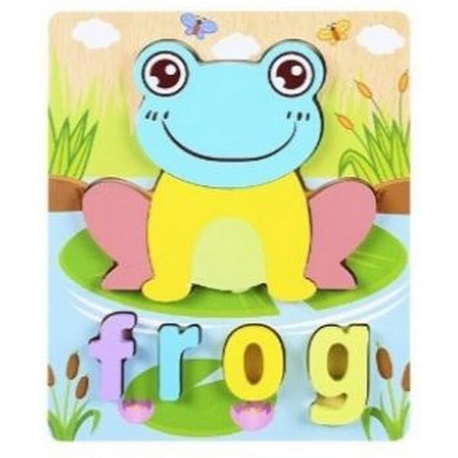 Extrokids 3d Wooden Puzzle Board - Frog - EKT1867