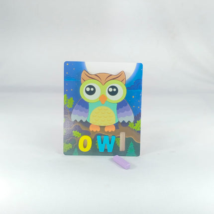 Extrokids 3d Wooden Puzzle Board - Owl - EKT1871