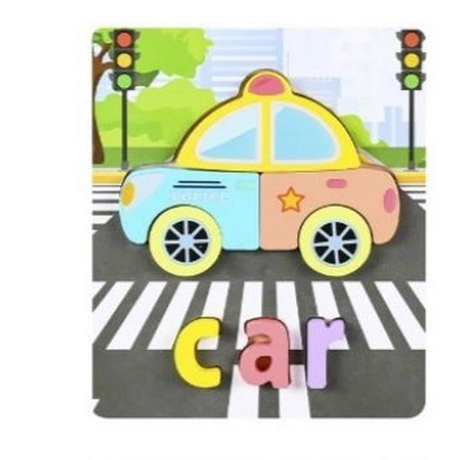 Extrokids 3d Wooden Puzzle Board - Car - EKT1873