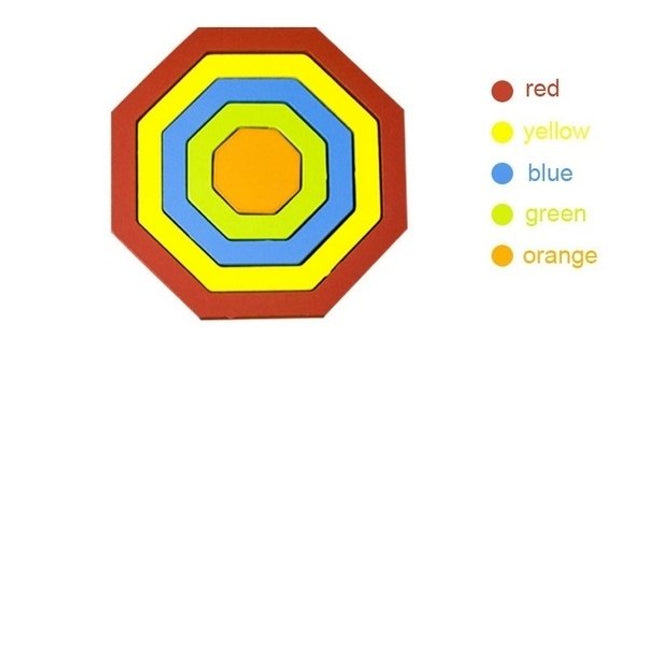 Extrokids DIY CREATIVE 3D WOODEN PUZZLE GEOMETRY SHAPE PUZZLE EDUCATIONAL TOYS (HEXAGON) - EKT1877