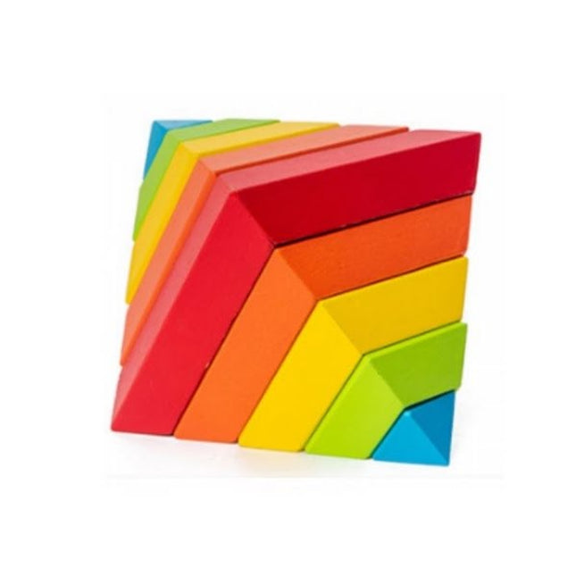 Extrokids Montessori style pyramid - 3D rainbow game to build - EKT1883