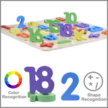 Extrokids 3D Wooden Number Puzzles with Pictures for Children Educational Learning Board Toy - EKT1889