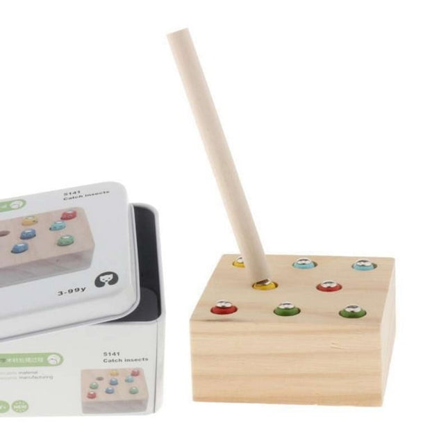 Extrokids Wooden Geometry Block Catch Insects Game Toy - EKT1896A