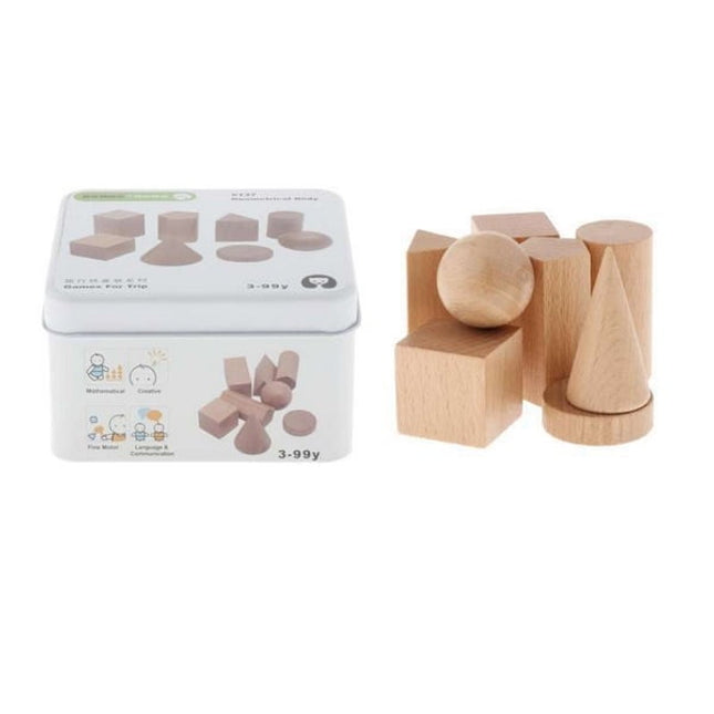 Extrokids Wooden Geometry Block Game Toy Geometrical body - EKT1896C