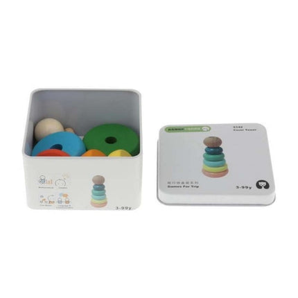 Extrokids Wooden Geometry Block Game Toy Cover Tower - EKT1896E