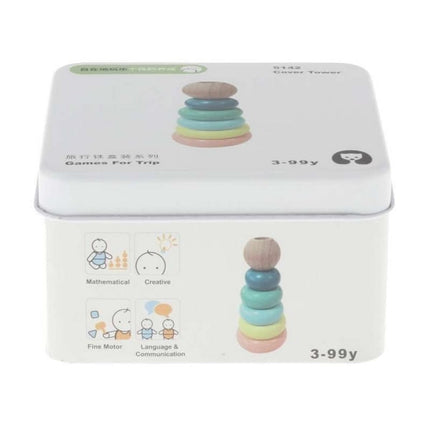 Extrokids Wooden Geometry Block Game Toy Cover Tower - EKT1896E
