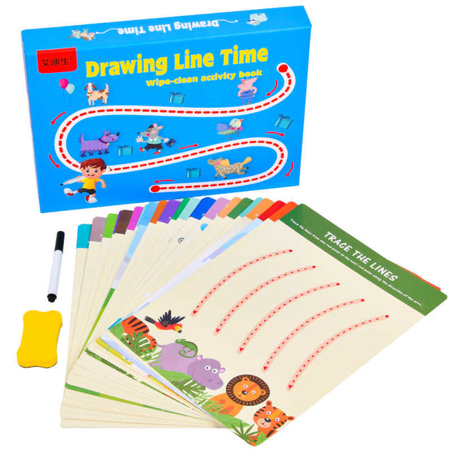 Extrokids Montessori Pre Schooler Writing & Drawing Training Activity Book Toy - EKT1903