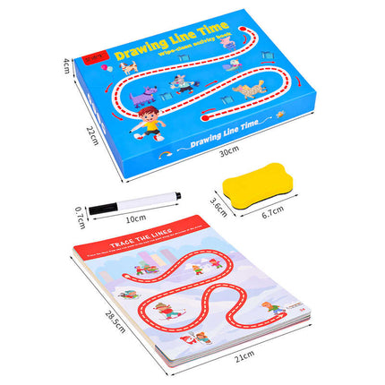 Extrokids Montessori Pre Schooler Writing & Drawing Training Activity Book Toy - EKT1903