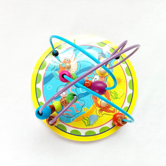 Extrokids Wooden Around Beads Wire Maze Educational Toy - Sea Animal - EKT1904A