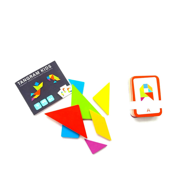 Extrokids Wooden Tangram Brain Teaser Educational Developmental Toy For Kids - EKT1906