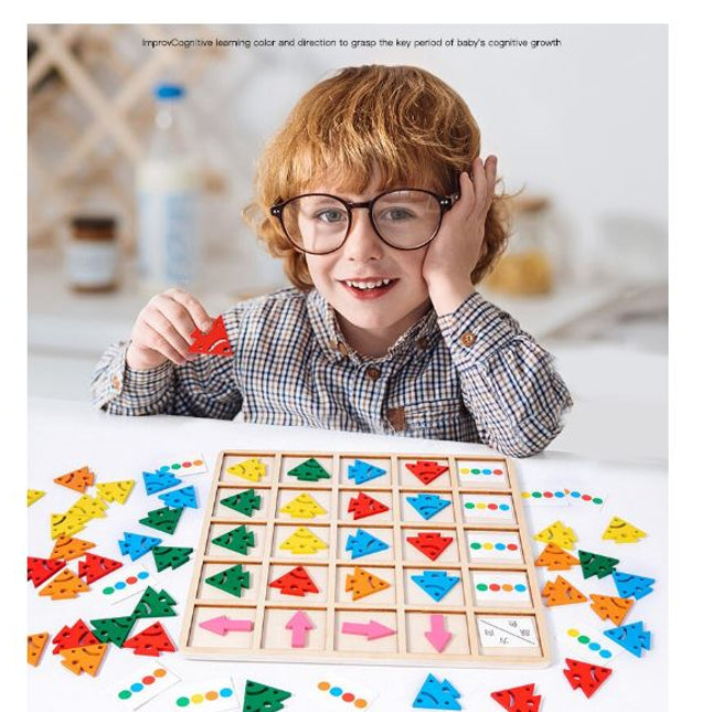 Extrokids Wooden Education Learning Color Direction Arrow Matching For Kids - EKT1907