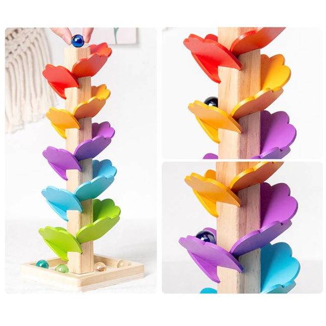 Extrokids wooden marble run toy - EKT1909