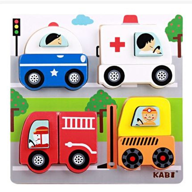 Extrokids wooden jigsaws Puzzle blocks - Ambulance - EKT1911
