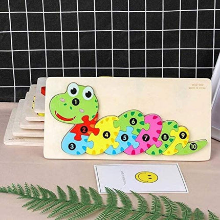 Extrokids Montessori Wooden Toddler Puzzles for Kids -Snake - EKT1913A