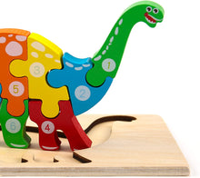 Load image into Gallery viewer, Extrokids Montessori Wooden Toddler Puzzles for Kids - Dinosaur - EKT1913C
