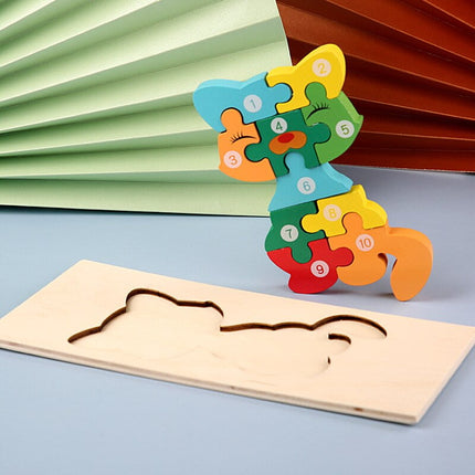 Extrokids Montessori Wooden Toddler Puzzles for Kids - Cat - EKT1913K