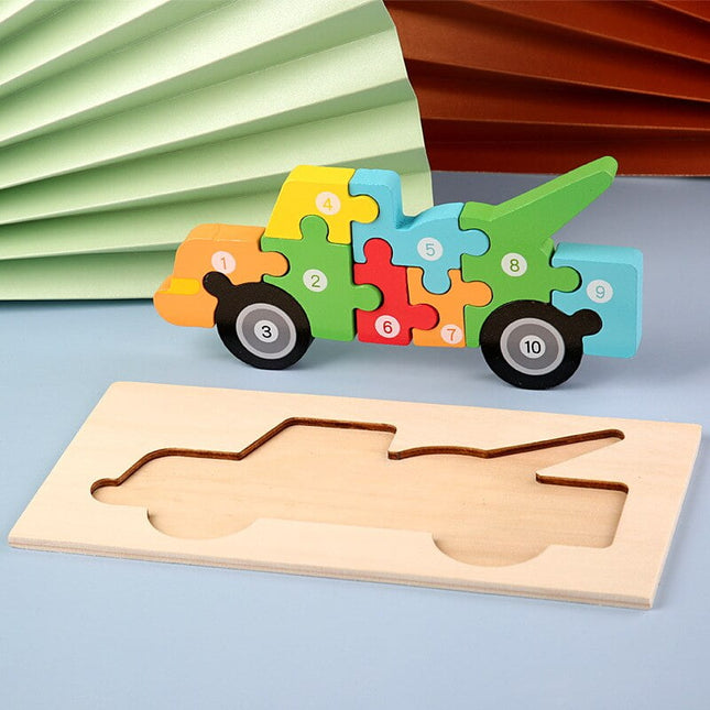 Extrokids Montessori Wooden Toddler Puzzles for Kids - Truck - EKT1913O
