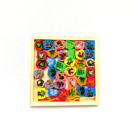 Extrokids Wooden Fruit Bead Lacing Toy Stringing Beading Game - EKT1914B