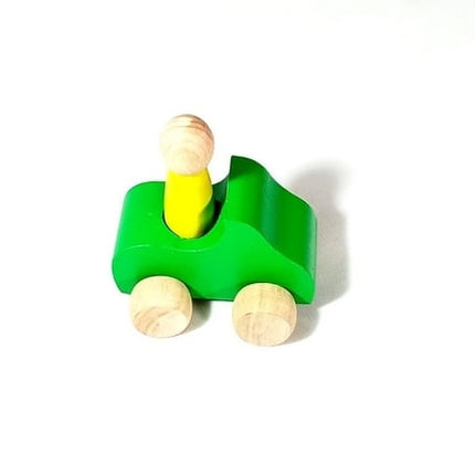 Extrokids Wooden Set of 1 Car With 1Peg Doll Toy - EKT1924