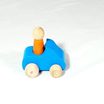 Extrokids Wooden Set of 1 Car With 1Peg Doll Toy - EKT1924